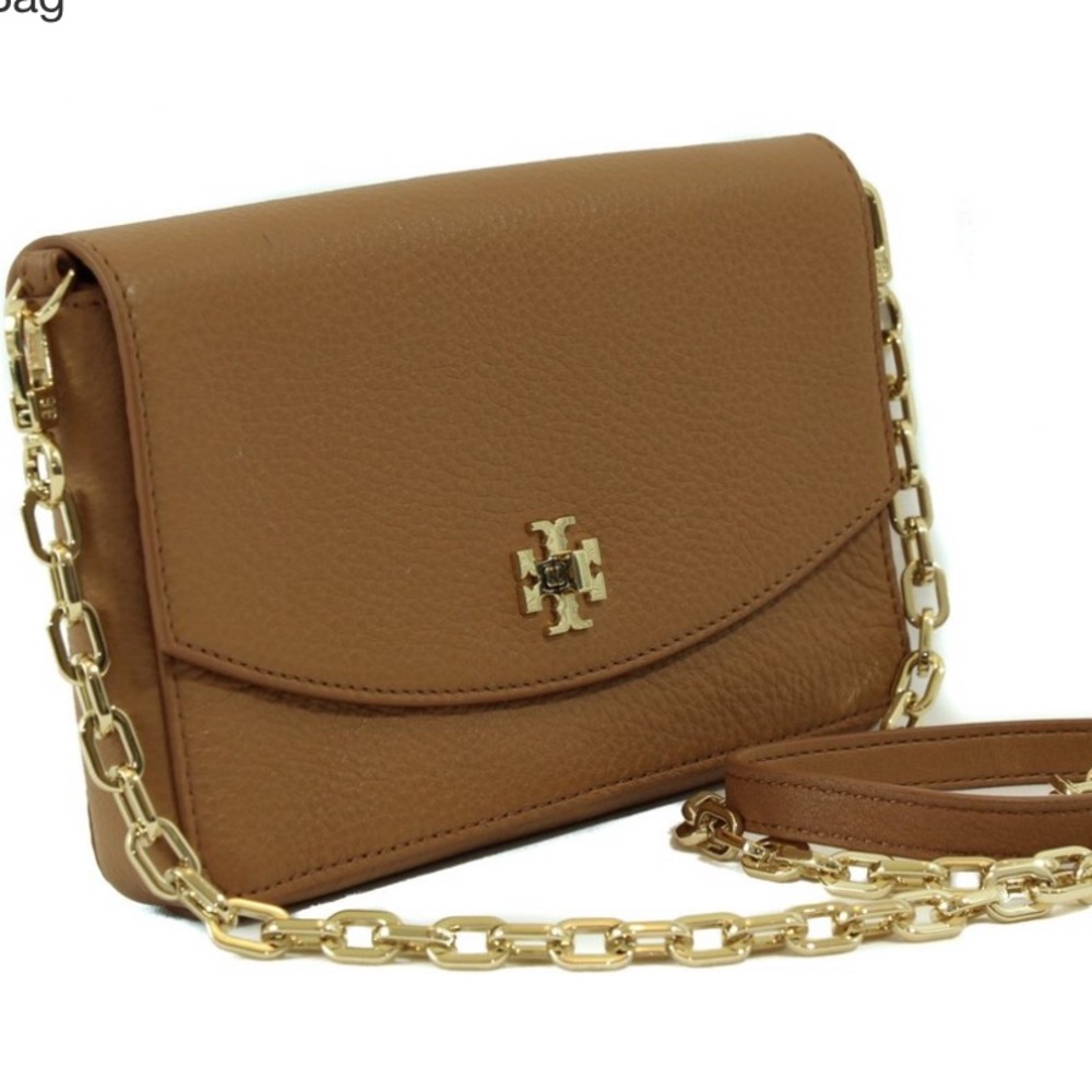 TORY BURCH Classic Crossbody in Brown Leather